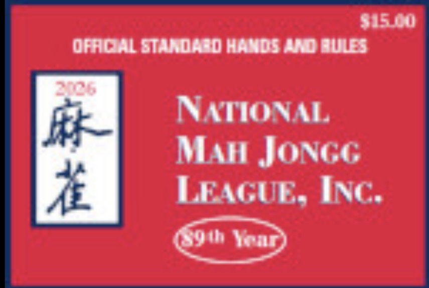 LOCAL ONLY NO SHIPPING 2026 National Mahjong League Playing Card