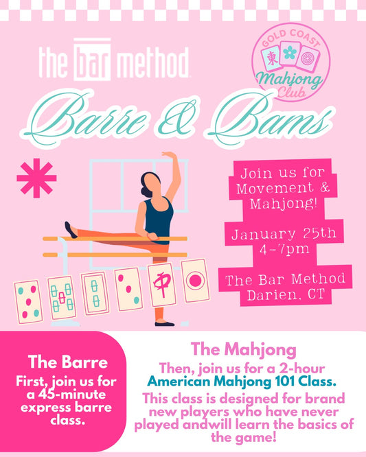 Barre & Bams - Mahjong 101 @ the bar method (2/8 1-4pm Rescheduled Date)