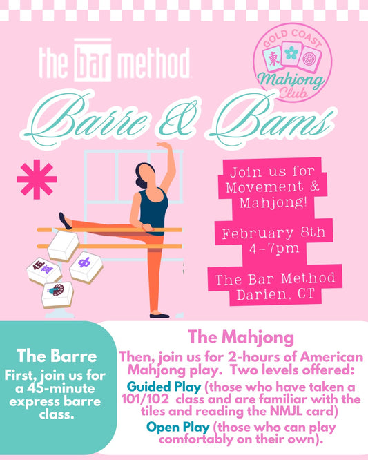 Barre & Bams - Mahjong Guided and Open Play @ the bar method (new time 1-4pm)