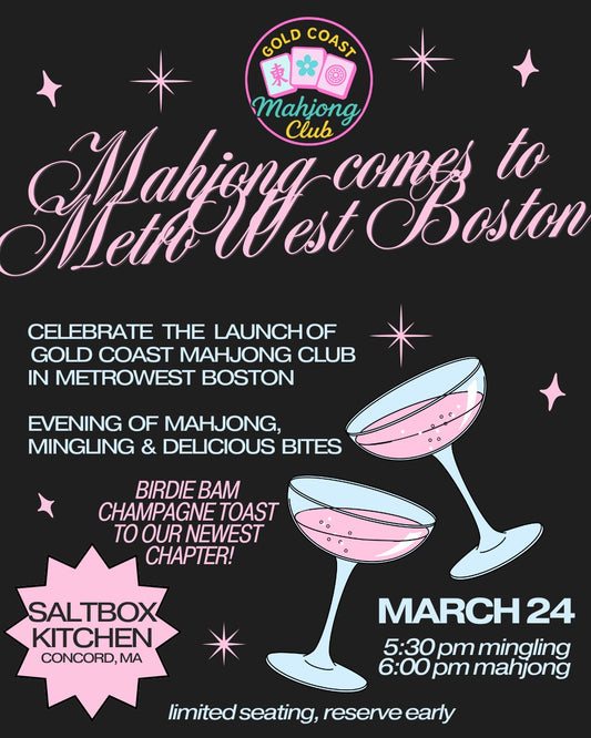 3/24/26: Gold Coast Mahjong Club - MetroWest Boston Launch Party