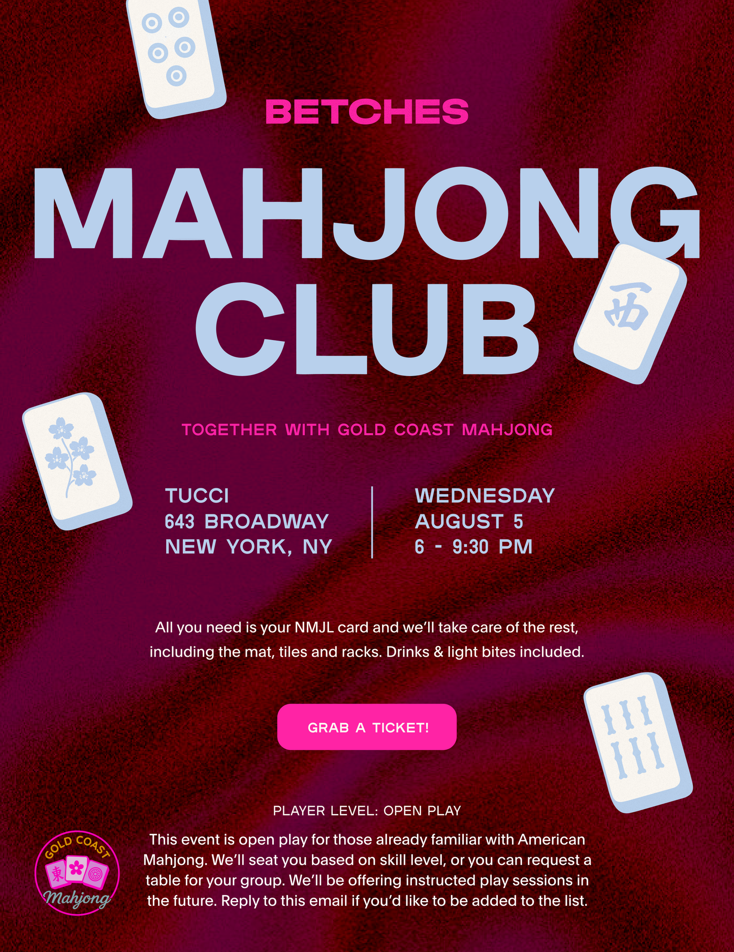 Betches Mahjong Club Sponsorship
