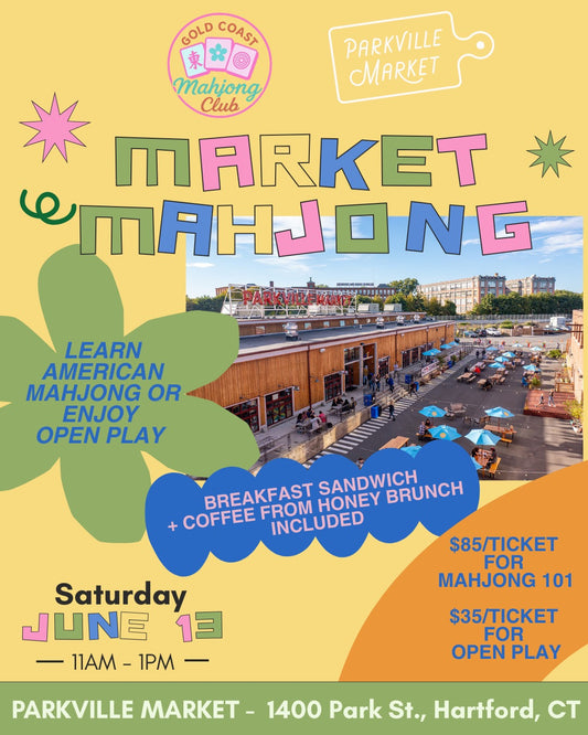 6/13/26: Mahjong 101 and Open Play Brunch at Parkville Market (Hartford)