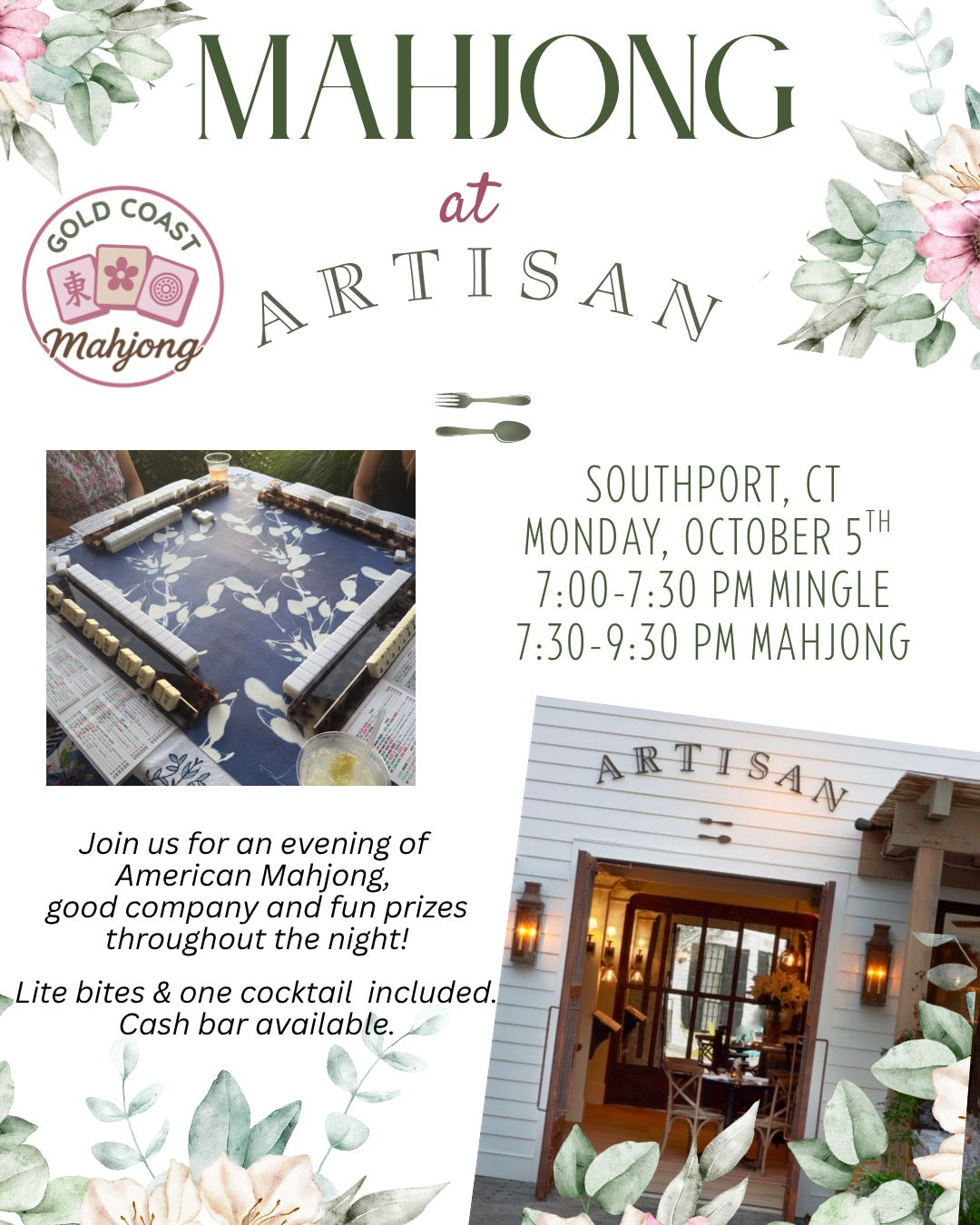 10/5/26:  Mahjong at Artisan